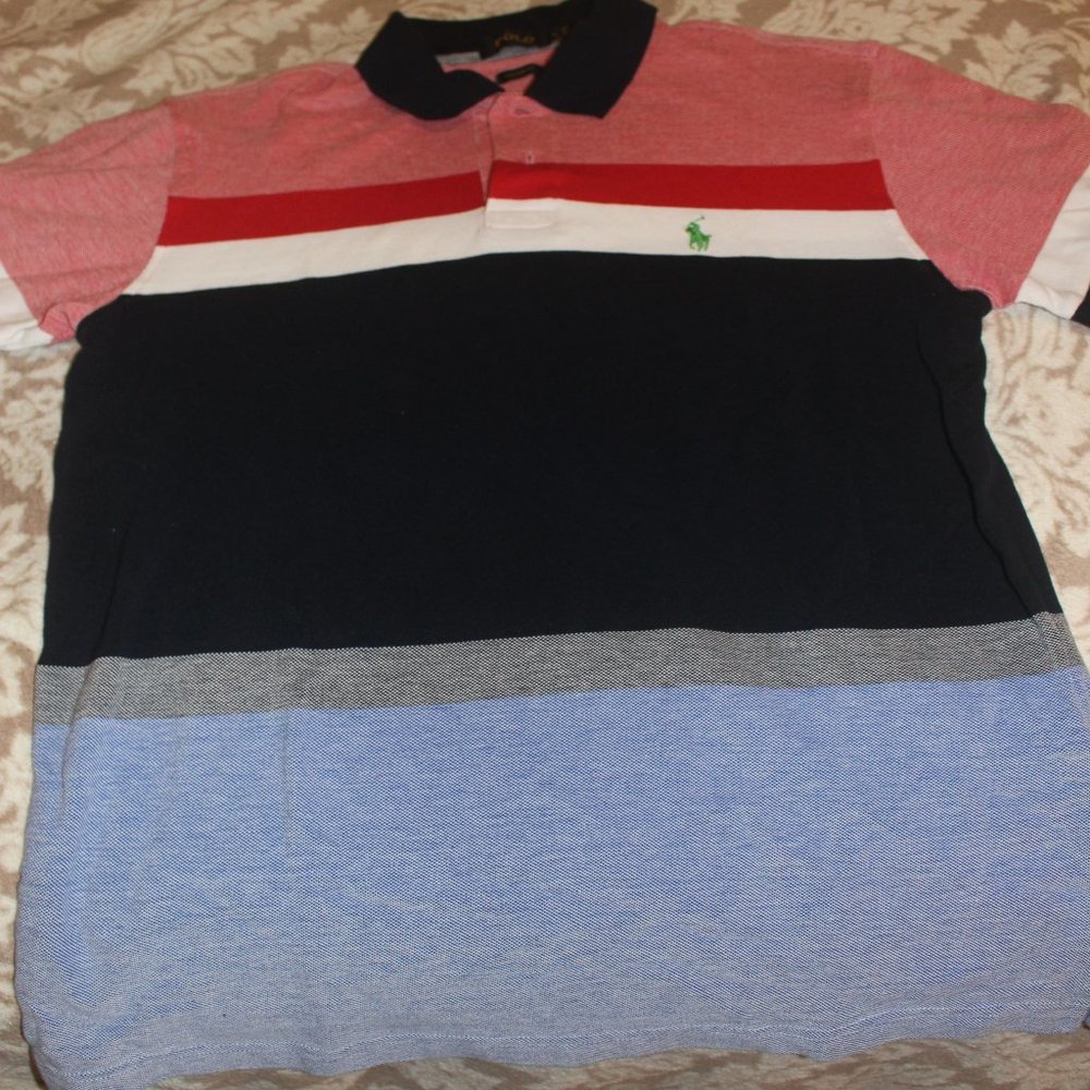 Polo colorblock (Unisex) with Polo Ralph Lauren logo: MEDIUM
